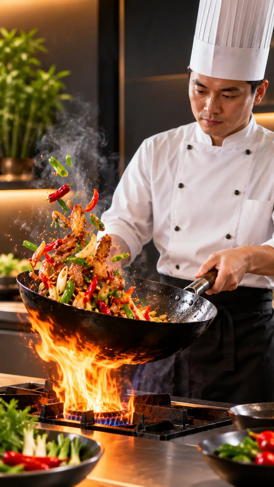 Flaming Wok Stir-Fry Chef